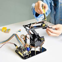 KEYESTUDIO 4 tengelyes robotkar szervomotorokkal Arduino programozható gyerekeknek 2