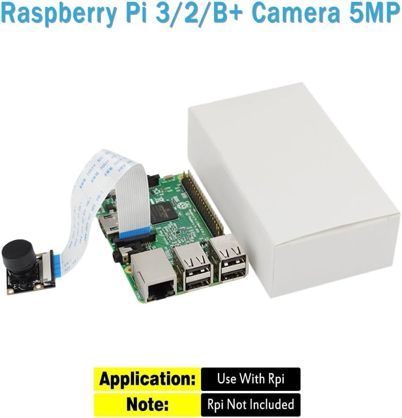 KEYESTUDIO 5MP Éjjellátó Kamera Modul Széles Látószögű Lencsével Raspberry Pi 3 b+/2/3 Modellekhez - Mikroszámítógép Kiegészítő