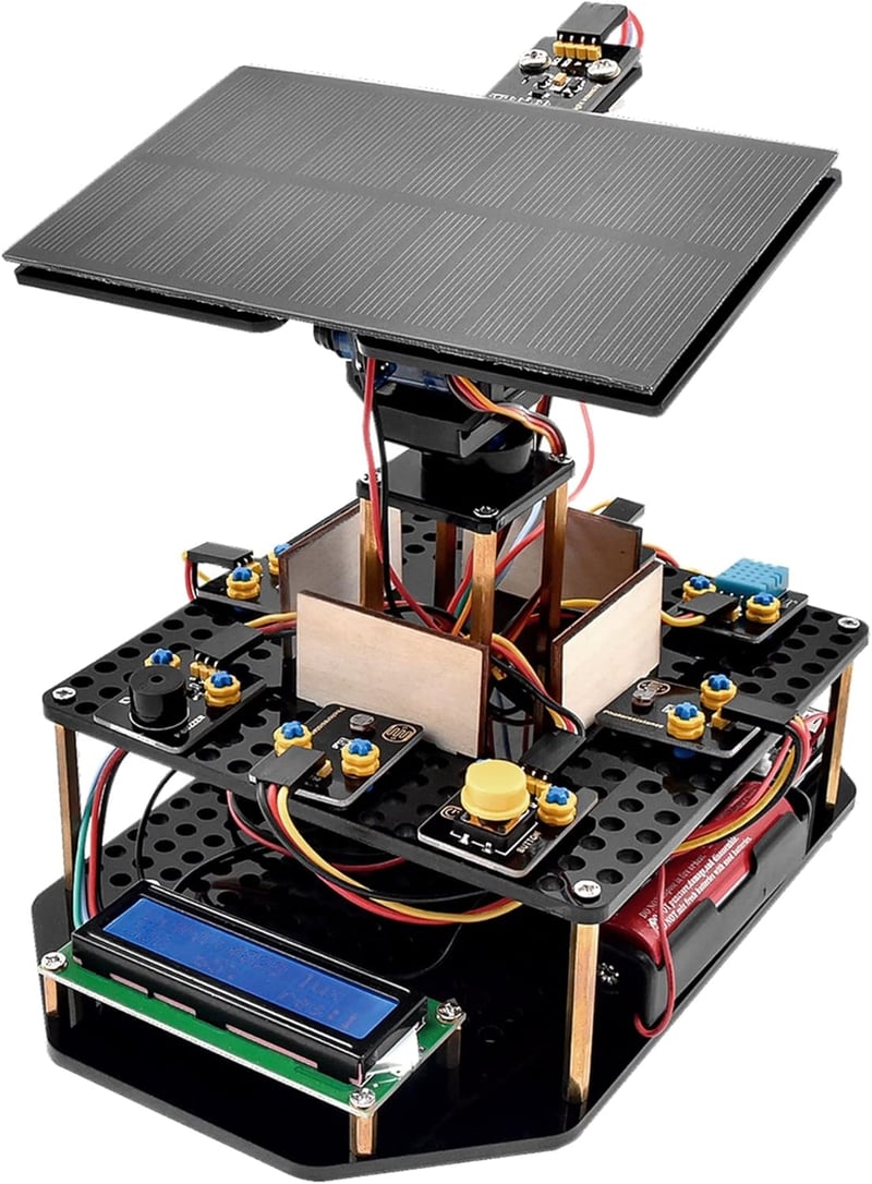 KEYESTUDIO Arduino Napkövető Elektronikai Készlet - Hőmérséklet és Páratartalom Érzékelővel, BH1750 Fényérzékelővel - Programozási Oktatóját
