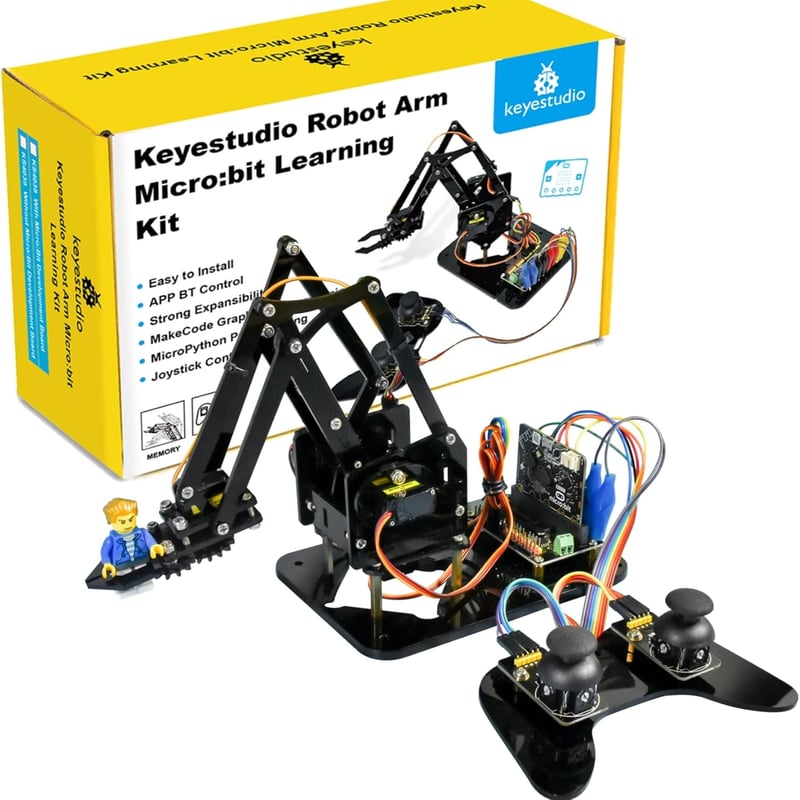KEYESTUDIO BBC Micro:bit 4 DOF Robot Kar Kit Microbit V2-vel STEM Oktatás Programozáshoz