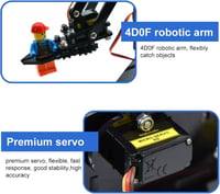 KEYESTUDIO BBC Micro:bit 4 DOF Robot Kar Kit Microbit V2-vel STEM Oktatás Programozáshoz 2