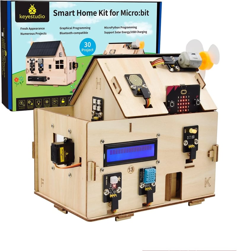 KEYESTUDIO BBC Micro:bit V2.2 IoT okosotthon készlet MakeCode és Python programozáshoz