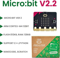 KEYESTUDIO BBC Micro:bit V2 Oktatási Programozó Készlet - Fekete Mikrokontroller Kezdőknek, Intel Processzorral, Kódolás Tanuláshoz 2