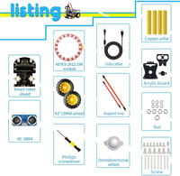 KEYESTUDIO BBC Microbit Robot Kit robotika szett vonalkövetéssel ultrahang szenzorokkal 6