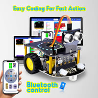 KEYESTUDIO BBC Microbit Robot Kit robotika szett vonalkövetéssel ultrahang szenzorokkal 4