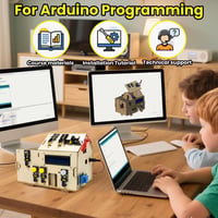 KEYESTUDIO Okosotthon Kezdőkészlet Arduino IoT Kompatibilis, Elektronikai Projektépítő Szett UN0 R3 Mikrovezérlővel, 14+ Éves Korosztálynak 6