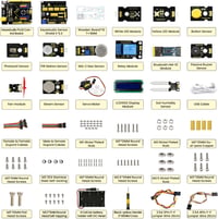 KEYESTUDIO Okosotthon Kezdőkészlet Arduino IoT Kompatibilis, Elektronikai Projektépítő Szett UN0 R3 Mikrovezérlővel, 14+ Éves Korosztálynak 7