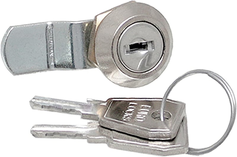 KeyMet 8mm Zárszerkezet Szekrény és Bútor Zárhoz Acélból Kulccsal