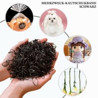 KEYRI 3000 ks mini gumičiek do vlasov pre dievčatá, čierne elastické gumičky na zapletanie, do copu a na svadobné účesy 5
