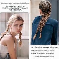 KEYRI 3000 ks mini gumičiek do vlasov pre dievčatá, čierne elastické gumičky na zapletanie, do copu a na svadobné účesy 6