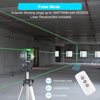 KEZERS 360° Önszintező Zöld Lézer Szint 4 Sugárral Távirányítóval - 3*360 6