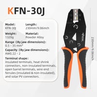 KF CPTEC 9 részes satu készlet cserélhető pofákkal, 0,5-35 mm² vezetékhez - Pack of 9 2