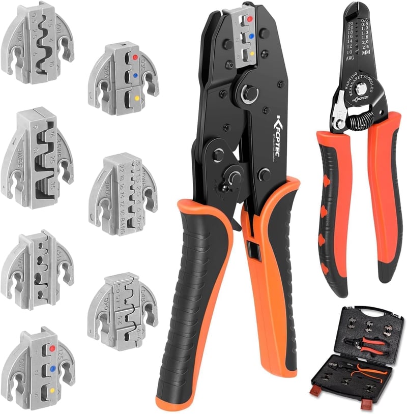 KF CPTEC 9 részes satu készlet cserélhető pofákkal, 0,5-35 mm² vezetékhez - Pack of 9