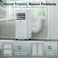 KGOGO hordozható légkondicionáló 9000 BTU, 4 az 1-ben, 25 m²-ig 7