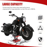 KHCY Motorkerékpár Emelő Platform 500 kg Teherbírással - Szerelőállvány Műhelyekbe, Stabil Szerelőbak Karbantartáshoz 4