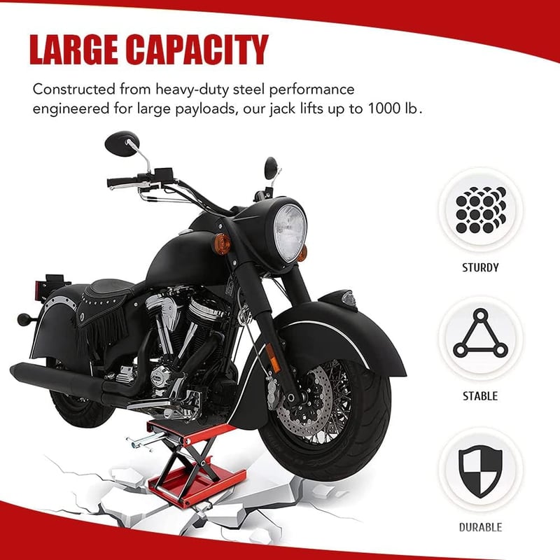 KHCY Motorkerékpár Emelő Platform 500 kg Teherbírással - Szerelőállvány Műhelyekbe, Stabil Szerelőbak Karbantartáshoz