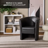 KHG Koktel stolica crna umjetna koža 73x78x60 cm Visina sjedišta 42 cm Širina sjedišta 46 cm Podstava od pjene Dnevni boravak Kutak za čitanje Gostinjska soba Uredska stolica 6