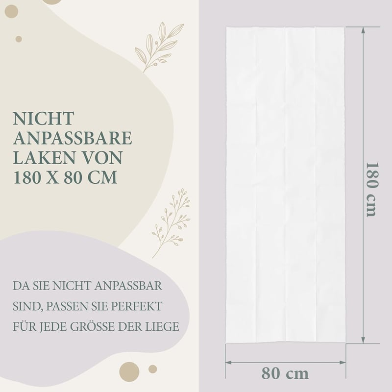 KIBERTIC 100 db Eldobható Ágynemű 80x180 cm Masszázságy Takaró Kozmetikai Ágy Fedő