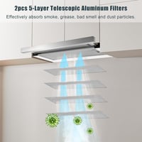 KICHPOWER 60 cm-es Páraelszívó Recirkulációs/Szívó Mód, 400 m³/h, LED Világítás, 2 Fokozat 6