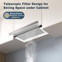 KICHPOWER 60 cm-es Páraelszívó Recirkulációs/Szívó Mód, 400 m³/h, LED Világítás, 2 Fokozat 3