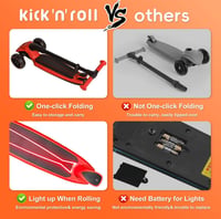 Kick'n'Roll háromkerekű gyerek roller LED világító kerekekkel, összecsukható - 3-7 éves korig 8