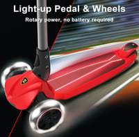 Kick'n'Roll háromkerekű gyerek roller LED világító kerekekkel, összecsukható - 3-7 éves korig 2