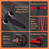 Kick'n'Roll háromkerekű gyerek roller LED világító kerekekkel, összecsukható - 3-7 éves korig 6