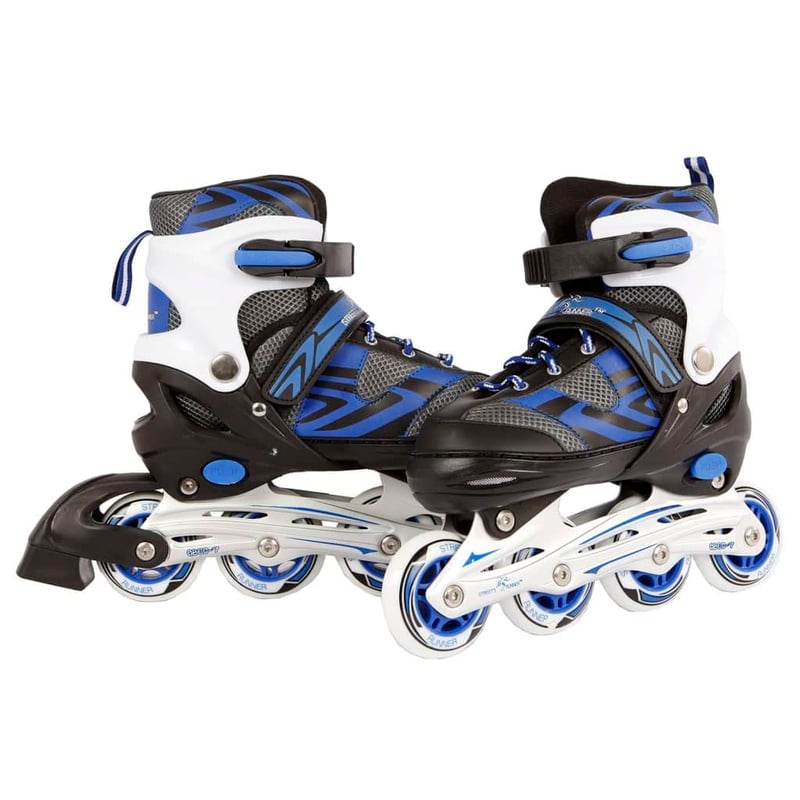 Inline korčule Kids Globe Street Rider, hliníkový rám ABEC7 – modro-čierne – veľkosť 37-40