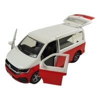 Kids Globe VW Transporter obytné auto, kovový model na spätný chod, 13,5 cm, červené, 520362 3