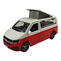 Kids Globe VW Transporter obytné auto, kovový model na spätný chod, 13,5 cm, červené, 520362 1