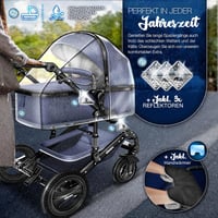 KIDUKU 3 az 1-ben XXL Babakocsi Szett Hordozóval, Buggyval, Autósüléssel és Kiegészítőkkel 4