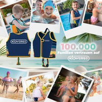 Vestă de înot pentru copii KIDVERSE, 3-6 ani – Dispozitiv de plutire certificat TÜV cu flotabilitate reglabilă și neopren premium 6