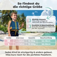 Vestă de înot pentru copii KIDVERSE, 3-6 ani – Dispozitiv de plutire certificat TÜV cu flotabilitate reglabilă și neopren premium 2