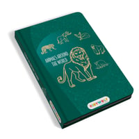 KIDYWOLF Kidydraw Mini Svet zvierat LCD rysovacia tabuľka pre deti - 8,2-palcová magická tabuľka s 30 úrovňami, zelená, od 4 rokov, kreatívna a vzdelávacia hračka 1