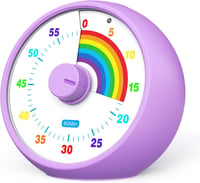 Kiecky Squirrel 60 perces vizuális időzítő gyerekeknek, csendes működésű Pomodoro timer lila - Purple 1