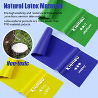 Set Benzi Elastice Latex Kiemeu pentru Fitness, Antrenament și Recuperare - Bandă Elastică de Gimnastică 1,8 m - Pentru Exerciții de Fortificare 4