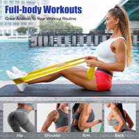 Set Benzi Elastice Latex Kiemeu pentru Fitness, Antrenament și Recuperare - Bandă Elastică de Gimnastică 1,8 m - Pentru Exerciții de Fortificare 6