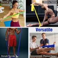 Set Benzi Elastice Latex Kiemeu pentru Fitness, Antrenament și Recuperare - Bandă Elastică de Gimnastică 1,8 m - Pentru Exerciții de Fortificare 5