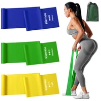 Set Benzi Elastice Latex Kiemeu pentru Fitness, Antrenament și Recuperare - Bandă Elastică de Gimnastică 1,8 m - Pentru Exerciții de Fortificare 1