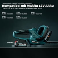 KIESBOHR 51 cm Akkus Sövényvágó Makita 18V Kompatibilis Könnyű Fűkasza 2