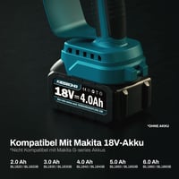 KIESBOHR 8 Colos Akkumulátoros Láncfűrész Olajozóval, Kefe Nélküli Motorral, 18V Makita Kompatibilis, 2 Lánccal (Akkumulátor Nélkül) 3