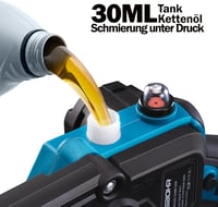 KIESBOHR Akkus Láncfűrész 6" Makita 18V Kompatibilis Olajszint Kijelzővel 5