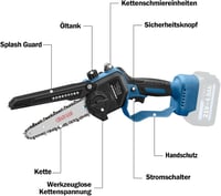 KIESBOHR Akkus Láncfűrész 6" Makita 18V Kompatibilis Olajszint Kijelzővel 2