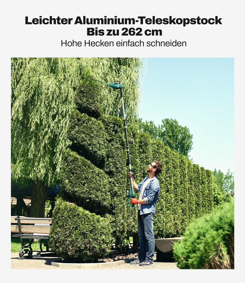 KIESBOHR CSL401 Akumulátoros Sövényvágó 41cm Makita 18V Kompatibilis
