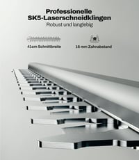 KIESBOHR CSL401 Akumulátoros Sövényvágó 41cm Makita 18V Kompatibilis 3