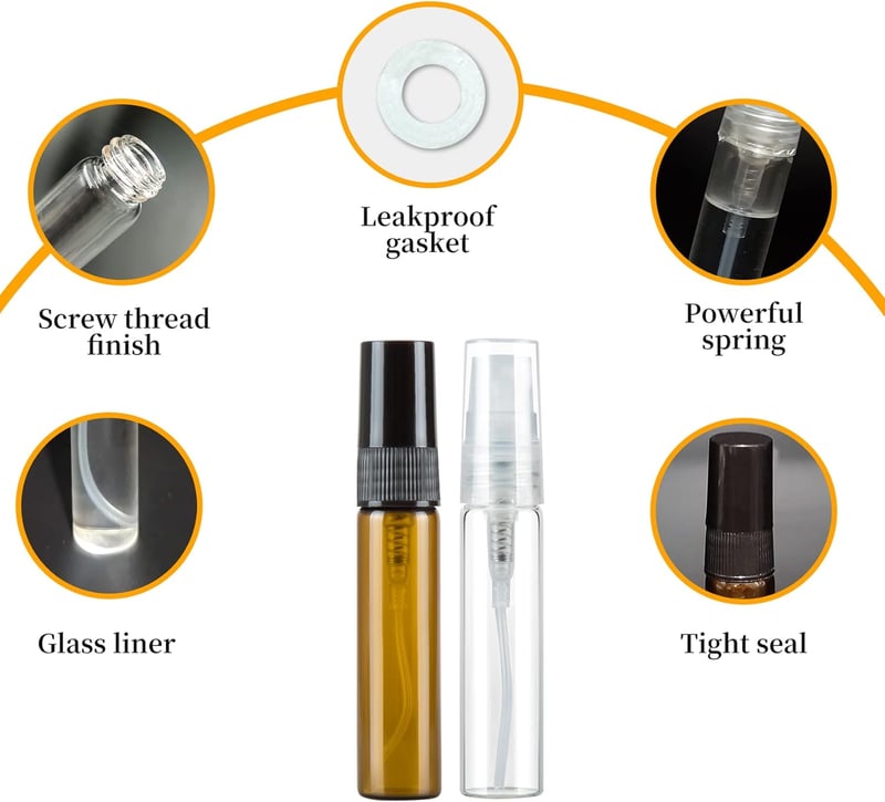 Kieswan 15 db üveg parfüm spray palack szett 3/5/10 ml utazáshoz