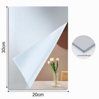 Oglindă autoadezivă Kievano, 4 bucăți, 30x20 cm, plăci de oglindă acrilice de 2 mm, flexibile, incasabile, folie decorativă de oglindă pentru perete, pentru baie, dormitor, hol 2