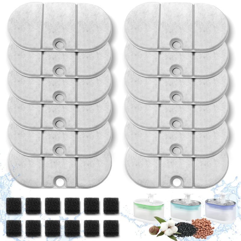 Kigniote 12 ks filtrov pre fontánu pre mačky Petlibro Capsule PLWF002 2,1 l