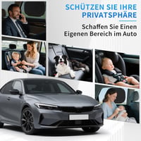 Kiiwah slnečná clona do auta pre deti, 2 ks, s UV ochranou, 8 prísaviek - čierna 7