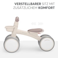 Bicicletă de echilibru fără pedale Kikka Boo ZIPI cu coș, reglabilă, pentru bebeluși de 12-24 luni, bej 5